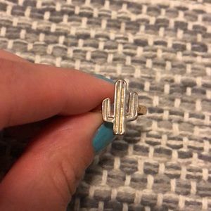 Gold cactus ring